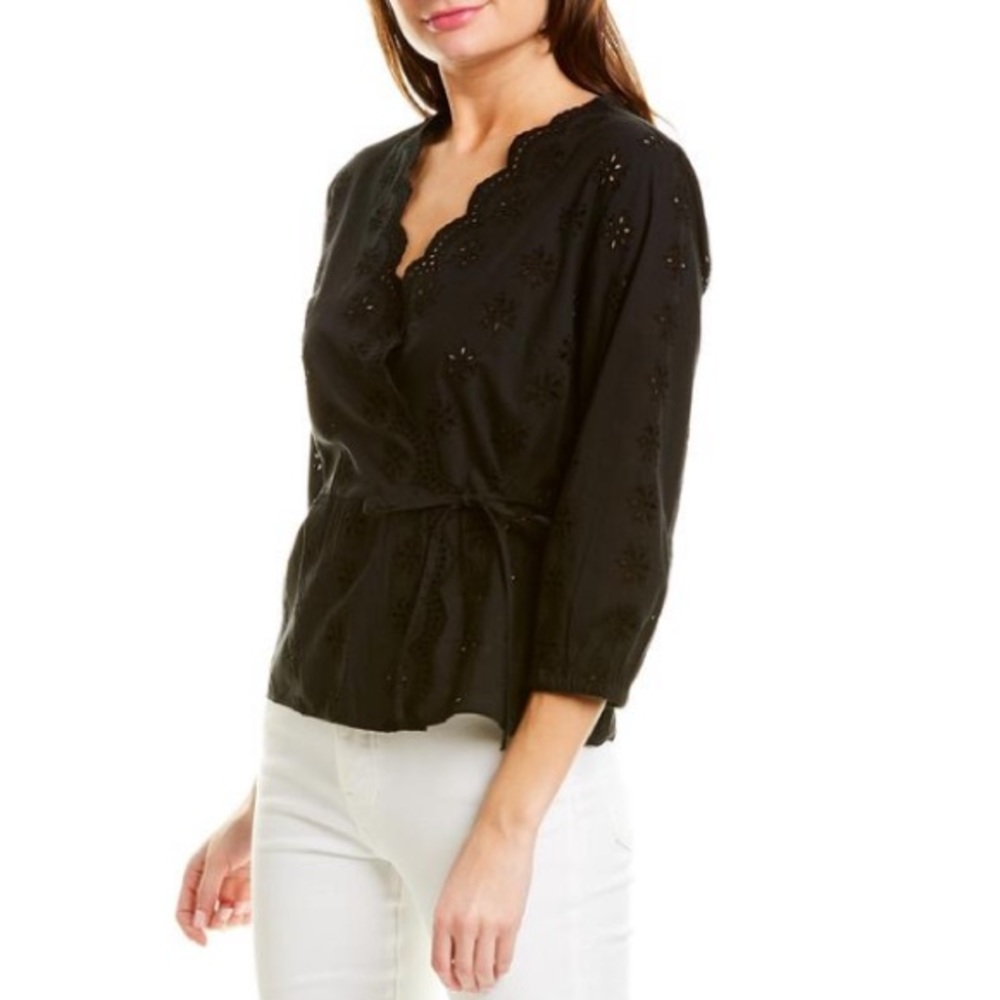 Madewell Eyelet Wrap Top
